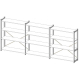 S-RACK���Z�b�g 3�A��9040 W2,748�~H1,480mm  �z���C�g ���s400mm
