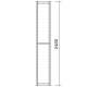 S-RACK �T�C�h�t���[�� D450 H2480 �u���b�N
