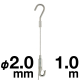 �^�L�� �`���[�u�n���K�[�Z�b�g25 ��2mm/1.0m