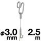 �^�L�� �_�u���`���[�u�n���K�[�Z�b�g25 ��3mm/2.5m