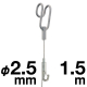 �^�L�� �_�u���`���[�u�n���K�[�Z�b�g25 ��2.5mm/1.5m