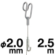 �^�L�� �_�u���`���[�u�n���K�[�Z�b�g25 ��2mm/2.5m