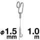 �^�L�� �_�u���`���[�u�n���K�[�Z�b�g25 ��1.5mm/1.0m