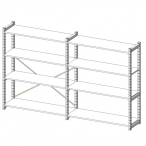S-RACK���Z�b�g 2�A��1240 W2,444�~H1,480mm �z���C�g ���s400mm