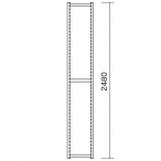 S-RACK �T�C�h�t���[�� D450 H2480 �u���b�N