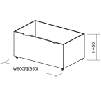 S-RACK�X�g�b�J�[�� �u���E�� W850�~D400mm