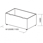 S-RACK�X�g�b�J�[�� �u���E�� W1150�~D400mm