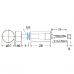 �E�H�[���f�R�t�b�N �^�C�v2 �Ǖt�T�C���p 25�~��20mm