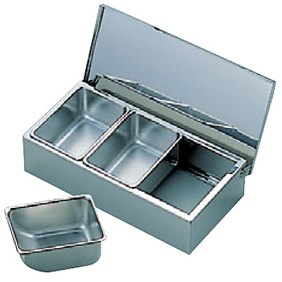 18-8 ステンレス 薬味入れ オープン式 3ヶ入り - 調理器具のSHOKUBI