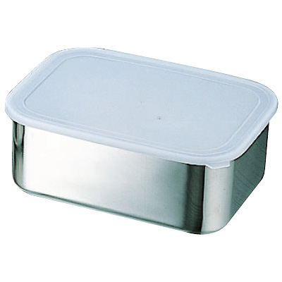 18-8 ステンレス キッチンバット深型 密閉式蓋 中 - 調理器具のSHOKUBI