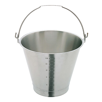 スギコ 18-8 ステンレス バケツ 目盛付 ベース付 SH-549-13WBM 約12