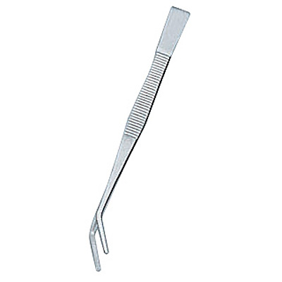 18-0 ステンレス 先曲ピンセット 15cm 全長150mm - 調理器具のSHOKUBI