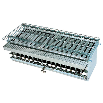 新型 ステンレス ガス串焼器 LPガス GA-85L 885×400mm - 調理器具のSHOKUBI