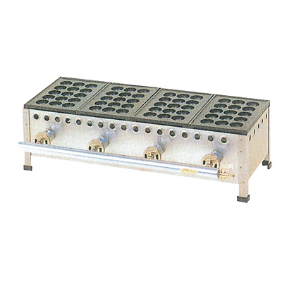 たこ焼機 ころがし式 15穴 LPガス 152S 2連 - 調理器具のSHOKUBI