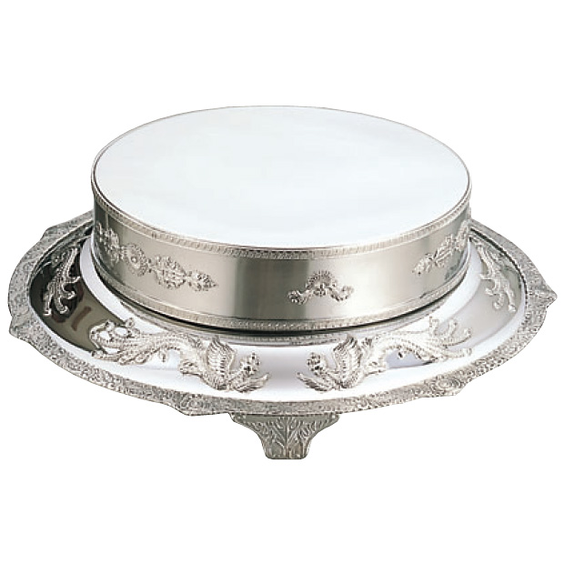 三宝産業 YUKIWA UK 18-8 ステンレス ウェディングケーキスタンド 広渕