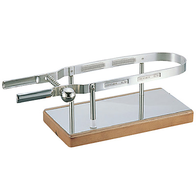 三宝産業 YUKIWA UK 18-8 ステンレス ハムホルダー 木台付 - 調理器具