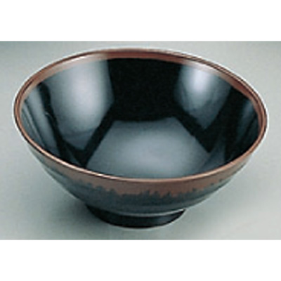 メラミン「長次郎窯」 羽反り丼(大) AN-60B ｜ENTEC 長次郎窯 羽反り丼 大 内黒 AN60B｜丼 オンライン通販