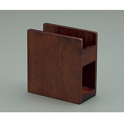 Slim&Compact 木製 ナプキンスタンド ブラウン - 調理器具のSHOKUBI