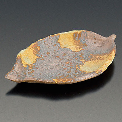 備前 木の葉皿 約10x6xH1cm - 調理器具のSHOKUBI