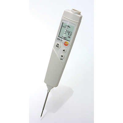 折りたたみ式中心・赤外放射温度計 中心温度センサ付 赤外放射温度計 testo826-T4 0563・8266 - 調理器具
