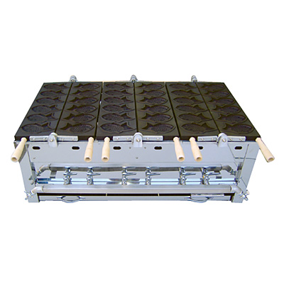 鯛焼機 ガス台 都市ガス 12ヶ取 EGT-2 2連 - 調理器具のSHOKUBI