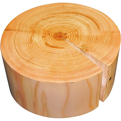 檜　丸太 2026年1月頃予定(4脚セット) 特選国産ひのき 丸太椅子 (取手付) 直径約