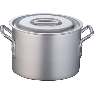 【新品】半寸胴鍋 アルミニウム 目盛付 (アルマイト加工) 33cm 17ℓ 遠藤商事 TKG アルミニウム 半寸胴鍋 目盛付 アルマイト加工 内径21cm