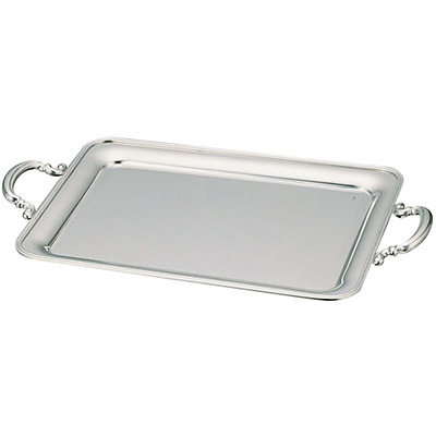 UK 18-8ステンレス ロープ渕 角盆 18インチ 手付（km） ＳＷ18-8 Ｂ渕角盆 ２４インチ（手付） UK 18-8ステンレス ロープ渕 角