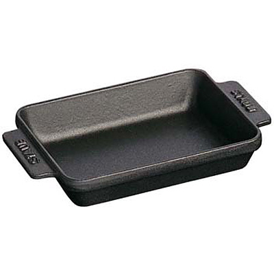 staub ストウブ ミニ レクタンギュラー ディッシュ ブラック 2枚 ストウブ ミニレクタンギュラーディッシュ 181×110mm 40509-548 黒