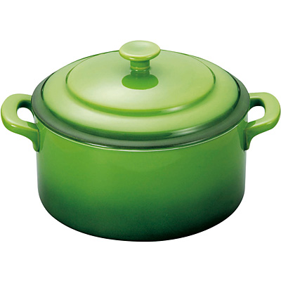 セーブル　キャセロール ソレイユ ラウンドキャセロール S φ100mm SO0810 グリーン - 調理器具
