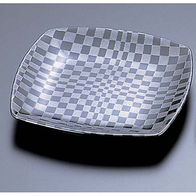 遠藤商事 市松黒 四角小皿 140mm T03-125 - 調理器具のSHOKUBI