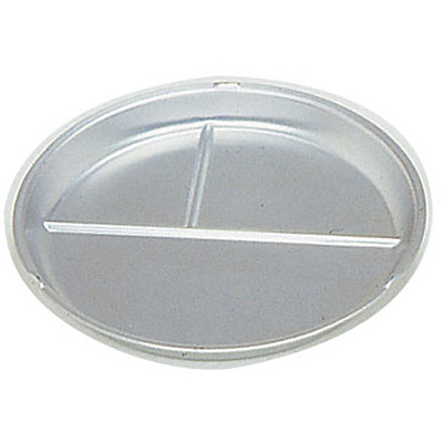 オオイ金属 アルマイト ランチ皿 丸型 3食 φ190mm 114A - 調理器具の