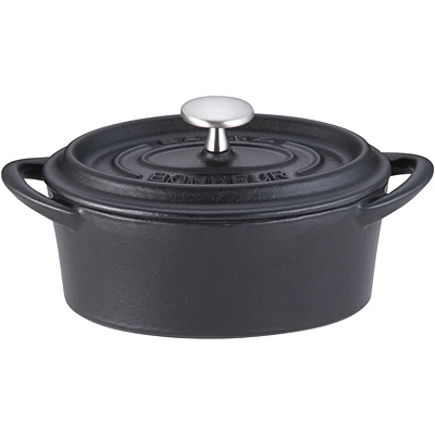 イシガキ産業 ボン・ボネール 鋳物ホーロー ココットオーバル ブラック