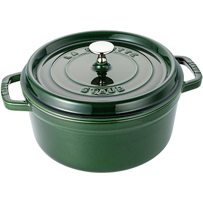 【美品】ストウブ staub ピコココット ラウンド 26cm バジルグリーン ストウブ ピコ ココット ラウンド バジルグリーン 26cm - 調理器具の