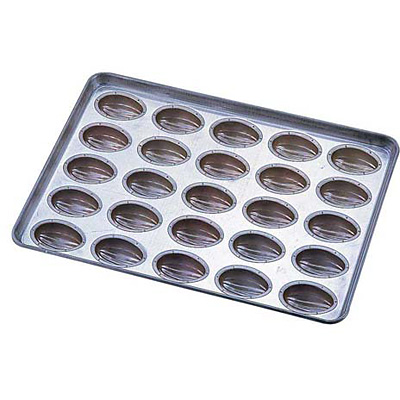 千代田金属 ミニクグロフ型天板 ２０ヶ取 シリコン加工　CHIYODA　業務用 千代田金属工業 シリコン加工 アーモンドショコラ 天板 25連 - 調理