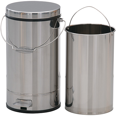 遠藤商事 SA 18-0 ステンレス ペダルボックス P-3型B 中缶付 - 調理