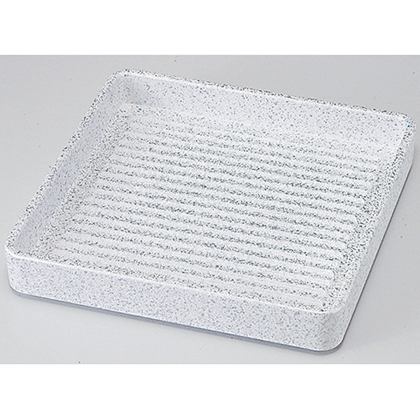 業務用　正角肉皿　25枚セット ABS製 正角肉皿 24cm/銀たたき - 調理器具のSHOKUBI