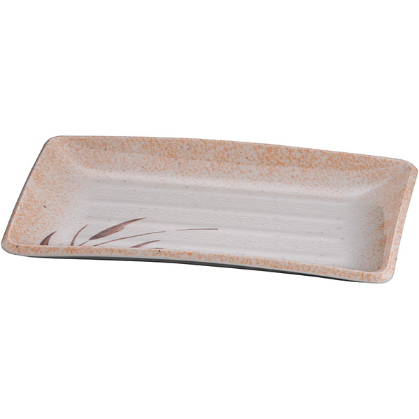 関西合成樹脂工業 紅志野シリーズ メラミン 角皿 202×135mm VS-7615