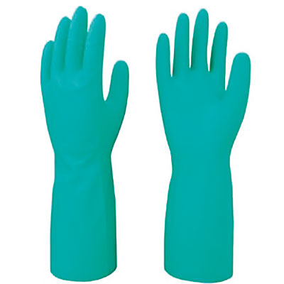 川西工業 ニトリル ゴム手袋 ソルベックス グリーン No.245 Mサイズ