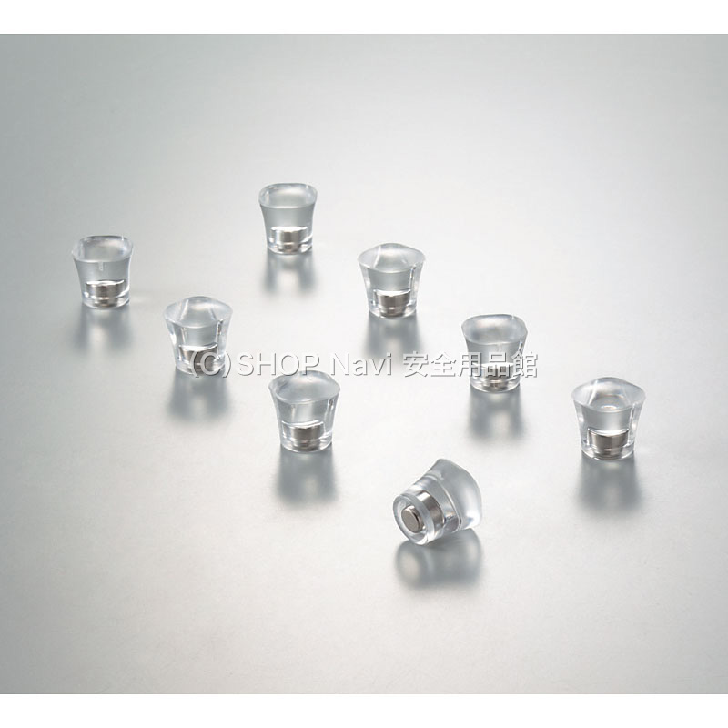 グリーン50枚 316033 強磁力マグネット(ピン型タイプ) 日本緑十字社 透明色