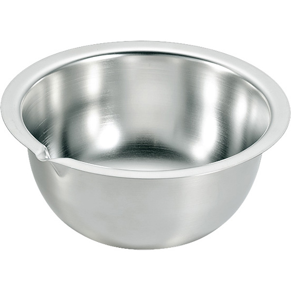 本間製作所 KO 18-8 ステンレス 深型ボール フラットエッジ 注ぎ口付