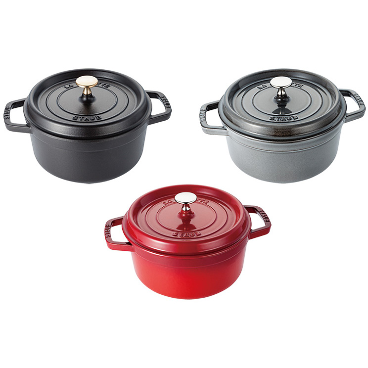 日本正規品ストウブ ココットラウンド22cm チェリー 40509-825