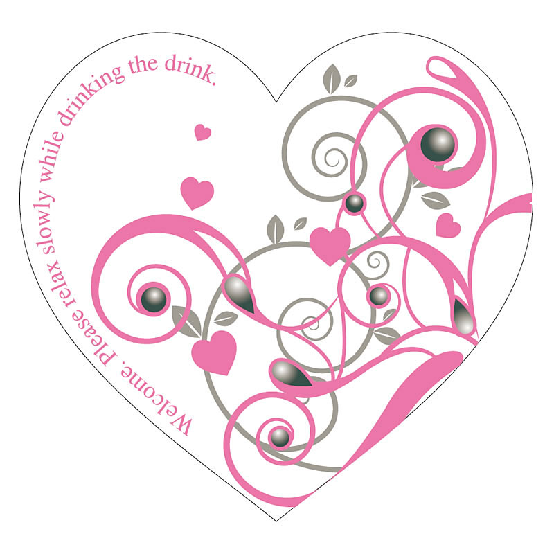 増田紙工 デザイン紙コースター バタフライハート ＜100枚入＞ No.940