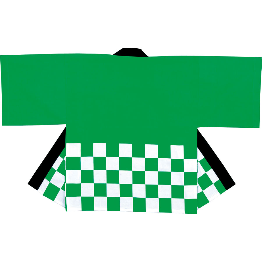 宮本 <半天・法被> 市松カラー袢天 グリーン - 調理器具のSHOKUBI