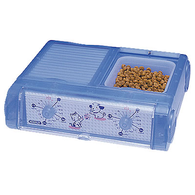 Miss Blue Pet 美品　極小サイズ　セット販売 自動給餌器 わんにゃんぐるめ 小型犬・猫兼用/2食分 CD-400 クリア