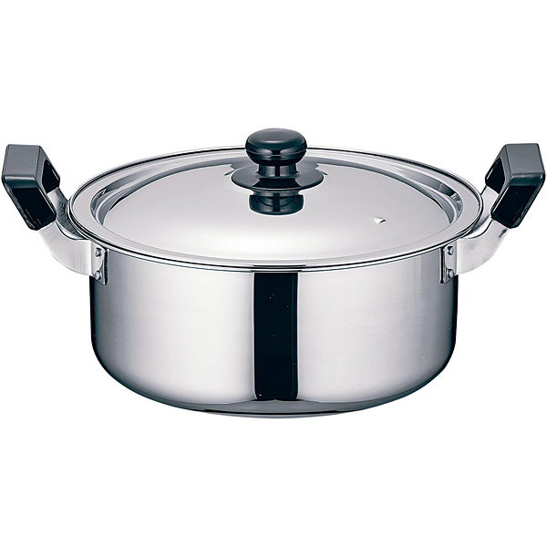 TKG ステンレス プラ柄 実用鍋 33cm - 調理器具のSHOKUBI