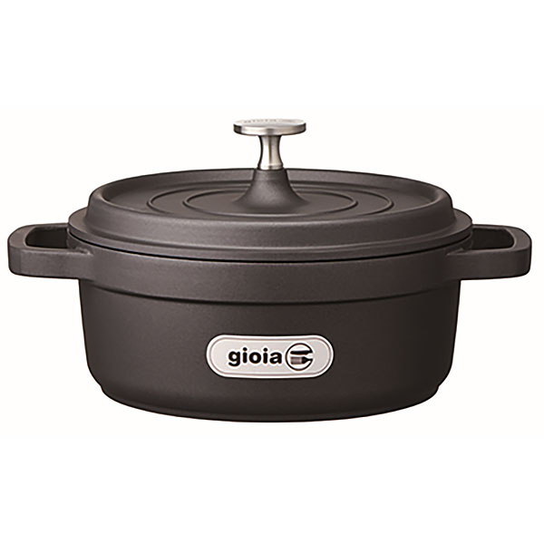 ジョイア ラウンドキャセロール XC-24BK 内寸φ240mm/ブラック - 調理