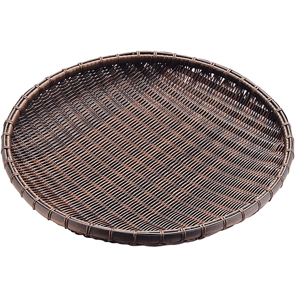 ちっちざるです。 樹脂 丸ザル 茶 91-089 45cm - 調理器具のSHOKUBI