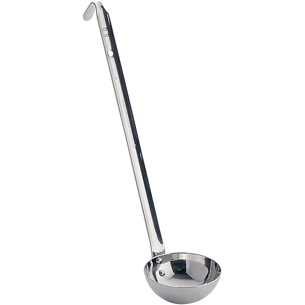 蓋付スープチューリン レードル付　約40cmx20cmx23cm 玉虎堂製作所 18-8 ステンレス スープレードル 柄長250mm 80cc - 調理