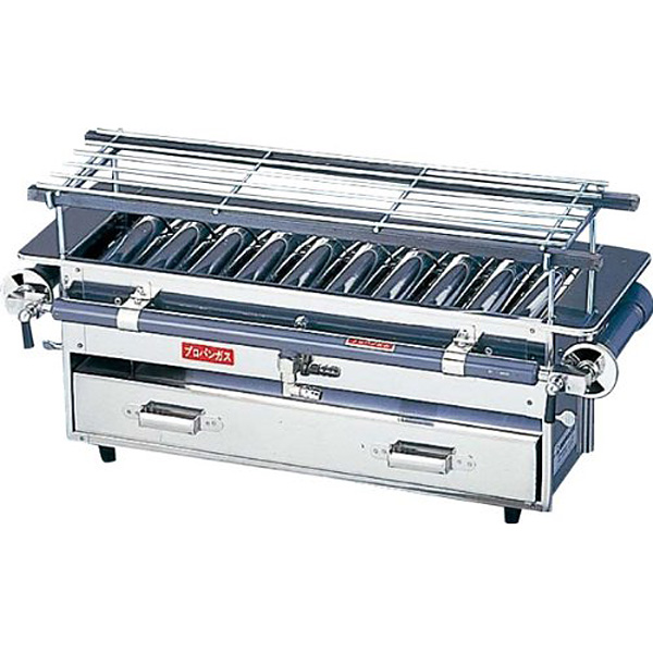 遠藤商事 SA 18-0 ステンレス 強力焼鳥器 小 LPガス - 調理器具のSHOKUBI